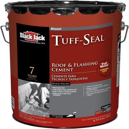 BLACK JACK Tuff-Seal Gloss Black Asphalt Roof & Flashing Cement 5 gal 6147-9-30